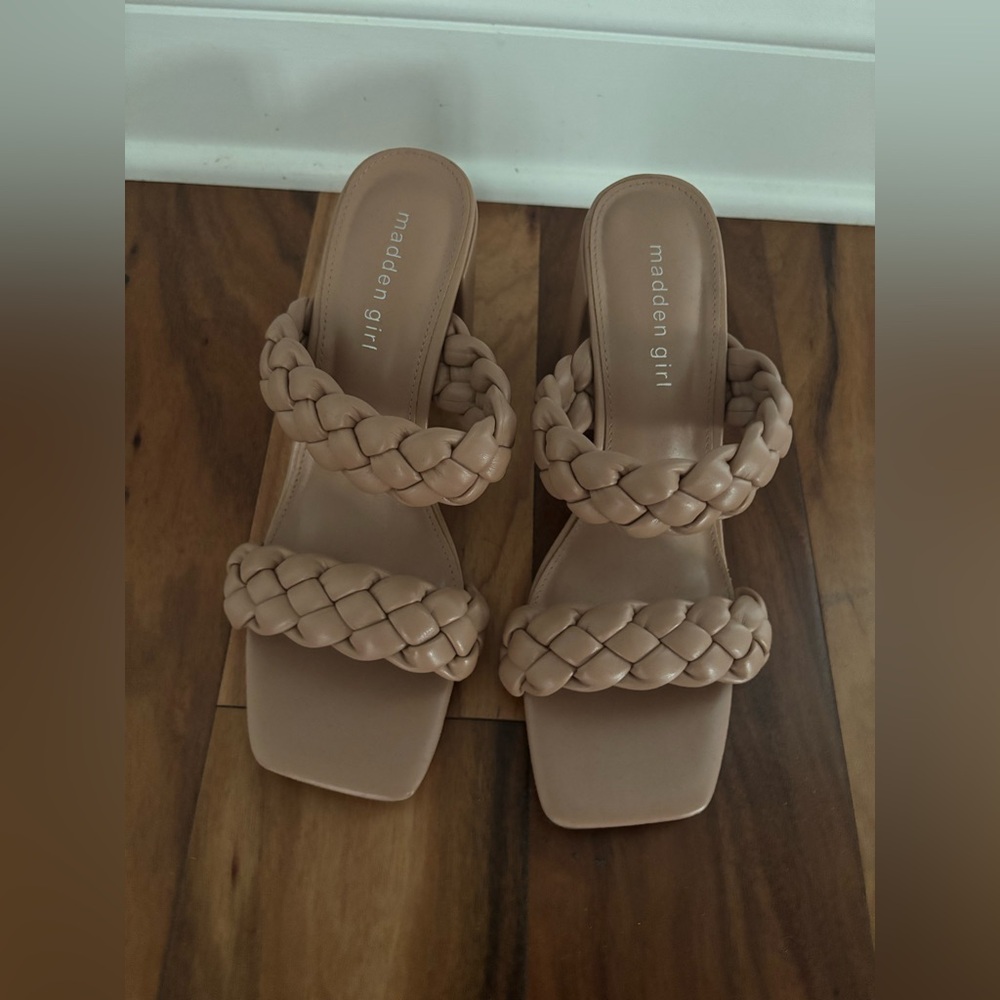 Madden Girl Tan Braided Sandals
